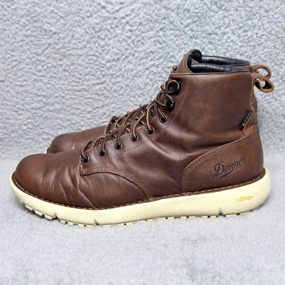 Danner Logger 917 GTX Mens Size 10.5 Waterproof Boots Monks Robe Brown Leather